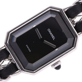 CHANEL シャネル プルミエール サイズM レディース SS/革 腕時計 クオーツ 黒文字盤 Aランク 中古 銀蔵
