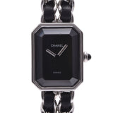 CHANEL シャネル プルミエール サイズM レディース SS/革 腕時計 クオーツ 黒文字盤 Aランク 中古 銀蔵