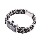 CHANEL シャネル プルミエール サイズM レディース SS/革 腕時計 クオーツ 黒文字盤 Aランク 中古 銀蔵