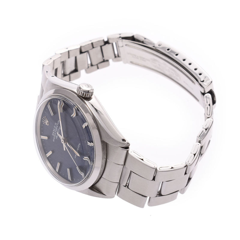 ROLEX Rolex air King antique 5500 men's SS watch self-winding watch blue clockface B rank used silver storehouse