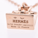 HERMES エルメスバーキン ネックレス 
 レディース K18ピンクゴールド ダイヤモンド ネックレス
 
 中古