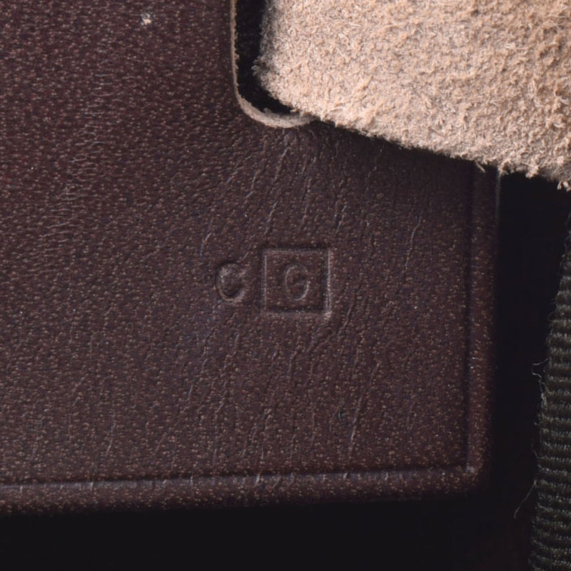 HERMES Hermes Ale Bag Cabass Brown Khaki □G Engraved (around 2003) Engraved Unisex Canvas Handbag Used