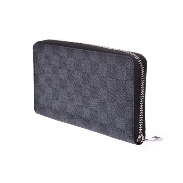 14137 LOUIS VUITTON ルイヴィトンジッピーオーガナイザー グレーメンズダミエグラフィットキャンバス long wallet N63077 is used