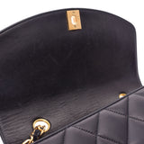 CHANEL Chanel Diana 14143 Black Gold Hardware Ladies Lambskin Shoulder Bag Used