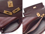 HERMES Hermes Kelly, 32 inside of Kelly, bag, gold, gold, gold, Ladies, Vagerver, handbag, AB, used silver, handbag, handbag.