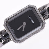 CHANEL Premiere Bezel Diamond H2163 Ladies SS/Black Ceramic Watch Quartz Black Dial A Rank Used Ginzo