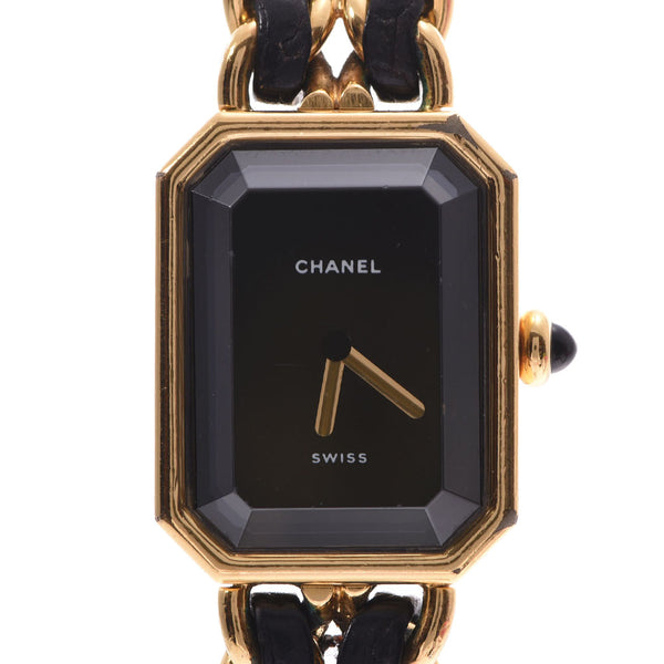 CHANEL Premiere L size H0001 Ladies GP/Leather watch Quartz B rank used Ginzo