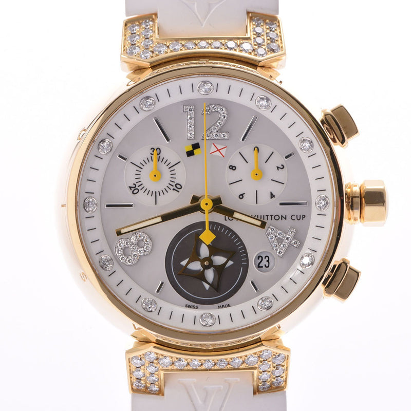 ルイヴィトンタンブール クロノ ラグダイヤ レディース 腕時計 Q132L LOUIS VUITTON 中古 – 銀蔵オンライン