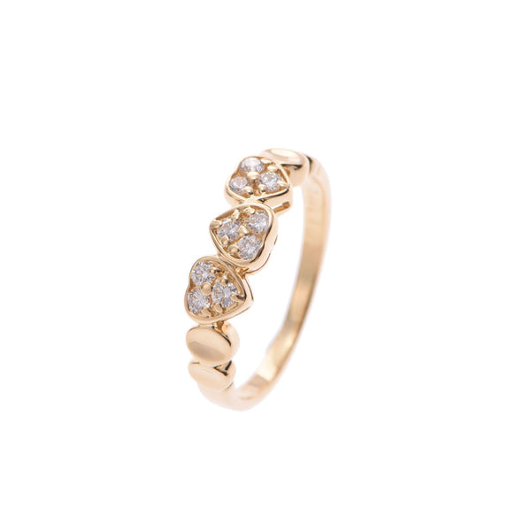 Christin Dior克里斯蒂安全心钻石戒指8.5号女士K18YG戒指A级二手银藏