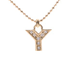 Eve sun Laurent initial ladies k18yg Necklace