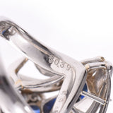 No. 11 Ladies Pt900 Platinum Sapphire: Diamond ring, ring, ring, A-rank, used silver.