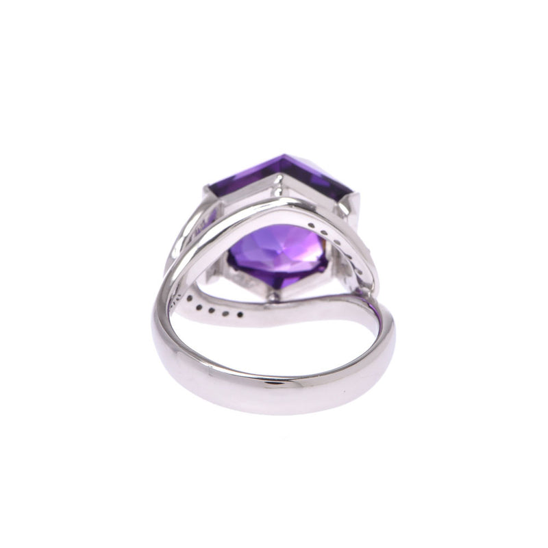 Other Amethyst 8.79ct Diamond 0.24ct No. 12 Ladies Pt900 Platinum Ring/Ring A Rank Used Ginzo
