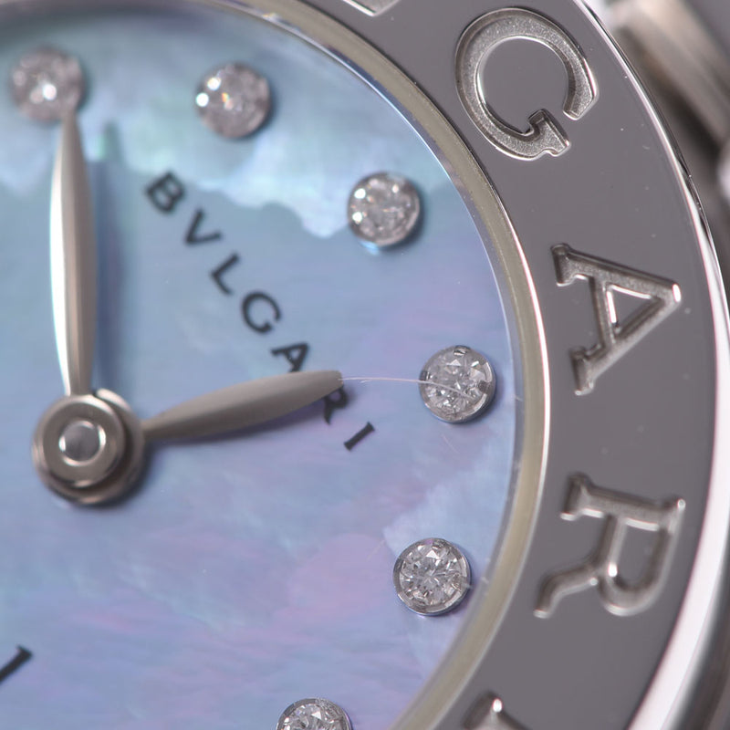 BVLGARI Burghali B-ZERO Bangwatch 12P Diamond Ladies & Shells/Shell/Diamond Clock BB22S Used