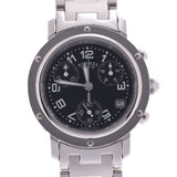 HERMES Hermes Clipper Chrono CL1.310 Boys SS Watch Quartz Black Dial A Rank Used Ginzo