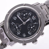 HERMES Hermes Clipper Chrono CL1.310 Boys SS Watch Quartz Black Dial A Rank Used Ginzo