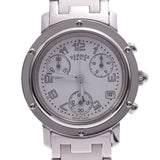 HERMES Hermes Clipper Chrono CL1.310 Boys SS Watch Quartz White Dial AB Rank Used Ginzo