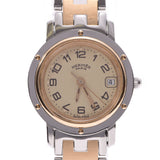 HERMES Hermes Clipper CL4.220 Ladies SS/GP Watch Quartz Ivory Dial AB Rank Used Ginzo