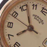 HERMES エルメス クリッパー CL4.220 レディース SS/GP 腕時計 クオーツ アイボリー系文字盤 ABランク 中古 銀蔵