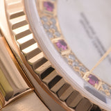 ROLEX Rolex Day-Date 18238NMR Men's YG Wrist Watch Automatic Winding White Shell Milliard Diamond Dial A Rank Used Ginzo