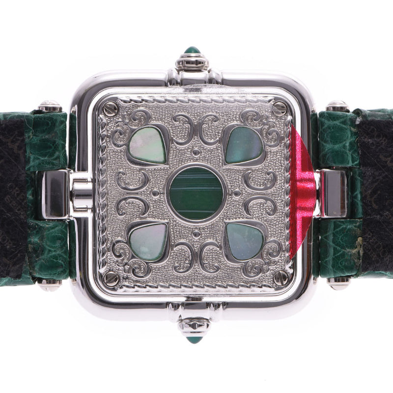 SEIKO セイコー クレドール 4J80-5000 レディース WG/革 腕時計 クオーツ 白/グリーン系文字盤 ABランク 中古 銀蔵