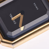 CHANEL Chanel Premier Size M H0001 Ladies GP/Leather Watch Quartz Black Dial B Rank Used Ginzo