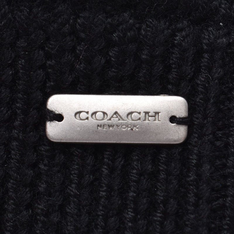 COACH教练智能手机对应手套插座黑色F 76490女士丙烯67%羊毛27%其他手套未使用银藏