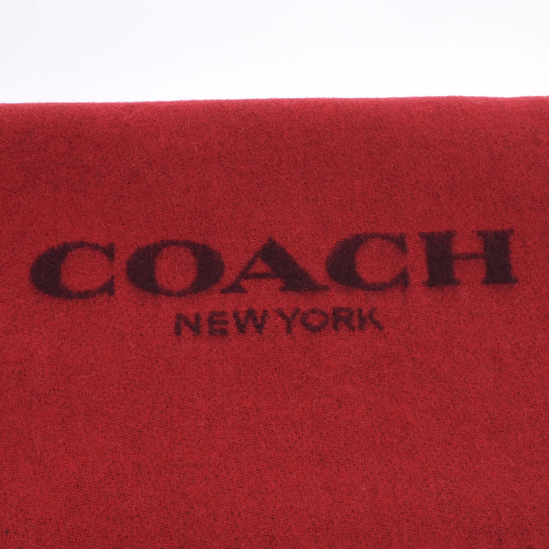 COACH コーチ 
 赤 ユニセックス ウール95％ カシミヤ5％ マフラー
 F56209