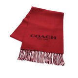 COACH coach red unisex 95% wool 5% cashmere scarf F56209