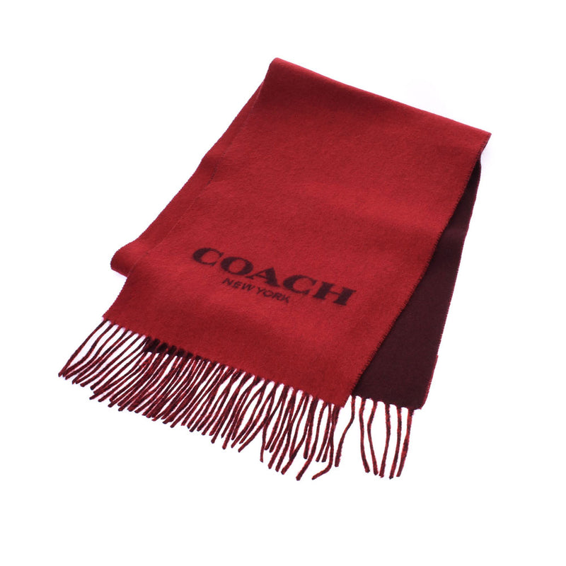 COACH coach red unisex ladies 95% wool 5% cashmere muffler F56209