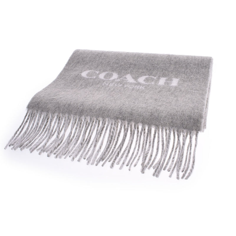 95% of 5% of COACH coach gray unisex wool cashmere muffler F56209