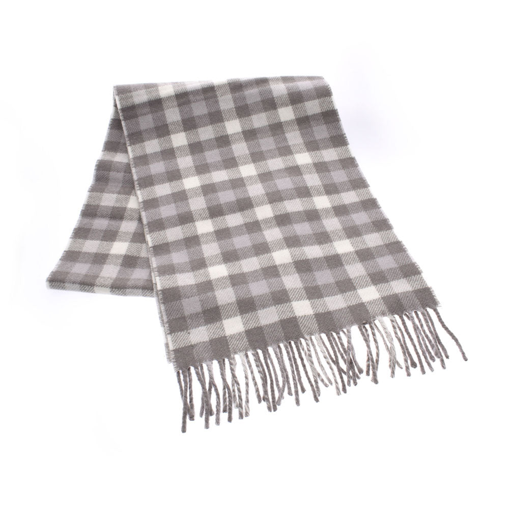 Coach Check Pattern Grey/White Unisex Muffler F76390 COACH – 銀蔵オンライン