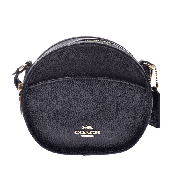 COACH コーチアウトレット 
 黒×ゴールド金具 レディース レザー ショルダーバッグ
 F75516