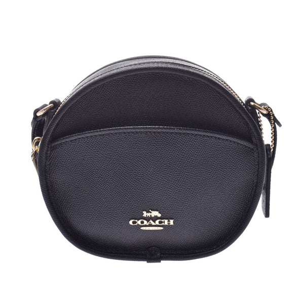 COACH コーチアウトレット 
 黒×ゴールド金具 レディース レザー ショルダーバッグ
 F75516