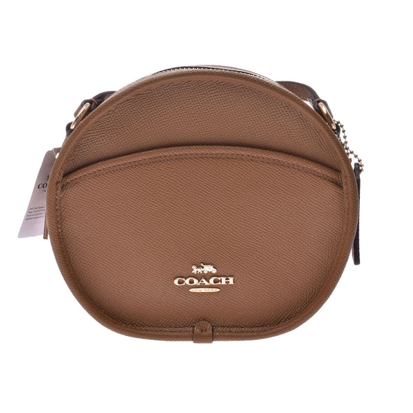 COACH コーチアウトレット 
 ベージュ×ゴールド金具 レディース レザー ショルダーバッグ
 F75516