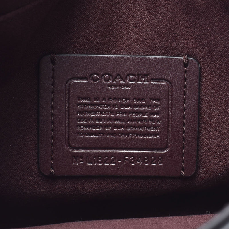 COACH教练连锁挎包出口处黑色×黄金配件女士皮革挎包F434828