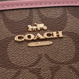 Coach Signature flat beige / Pink Womens PVC / Leather Shoulder Bag