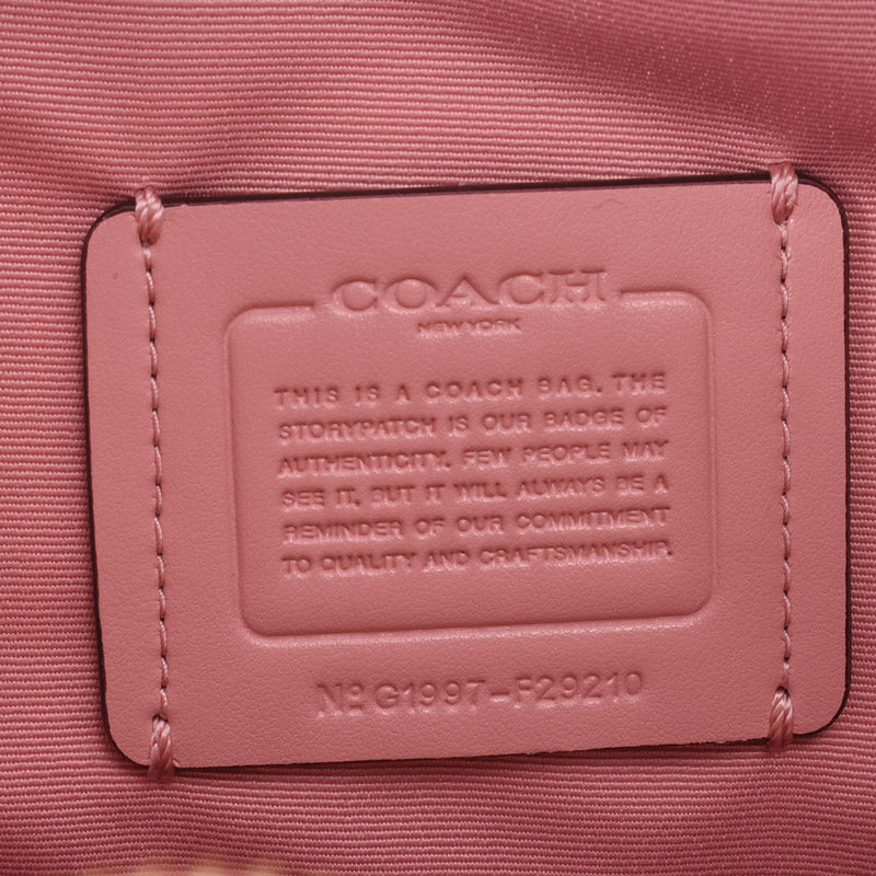 COACH コーチシグネチャー フラット 
 ベージュ/ピンク レディース PVC/レザー ショルダーバッグ
 F29210