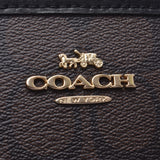 COACH コーチシグネチャー フラット 
 ダークブラウン/黒 ユニセックス PVC/レザー ショルダーバッグ
 F29210