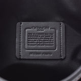 COACH教练Signeture平头插座黑布/黑F29010中性PVC/皮革挎包未使用银藏