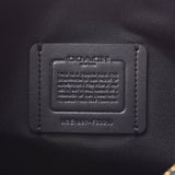 COACH教练Signeture平头插座黑布/黑F29010中性PVC/皮革挎包未使用银藏