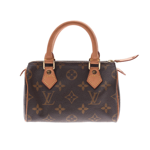 14145 LOUIS VUITTON Louis Vuitton mini-speedy 2WAY bag brown Lady's monogram canvas handbag M41534 is used