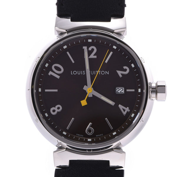 LOUIS VUITTON Louis Vuitton Tunbourg Q1111 Men's SS/Leather Watch Quartz Brown Dial A Rank Used Ginzo