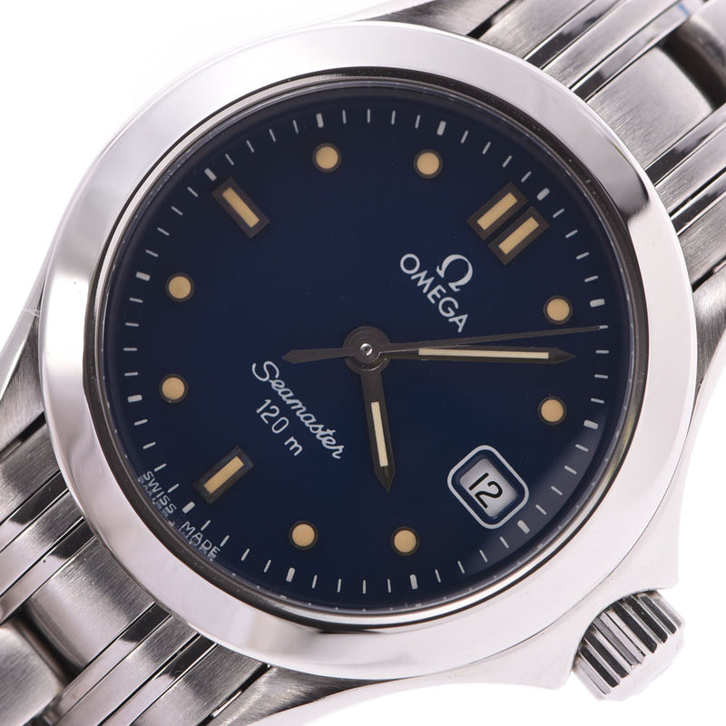 Omega Omega mesa 120m2581.80 Ladies SS Watch quartz blue dial a