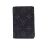 LOUIS VUITTON Louis Vuitton eclipse organizer de posse black / grey mens card case m61696 used
