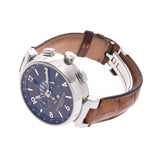 路易威登路易威登不倒翁计时码表帆船赛LV杯Q1021男式SS/皮革手表自动绕组棕色表盘AB排名二手银