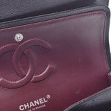 CHANEL chain shoulder bag double flap 14143 black silver hardware ladies caviar skin shoulder bag used