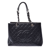 CHANEL シャネルGSTトート 
 黒 シルバー金具 レディース キャビアスキン ショルダーバッグ
 
 中古