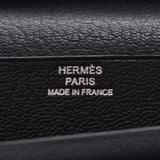 HERMES エルメスベアンスフレ black X silver metal fittings □ Q carved seal (about 2013) carved seal ユニセックスシェーブル folio wallet    Used