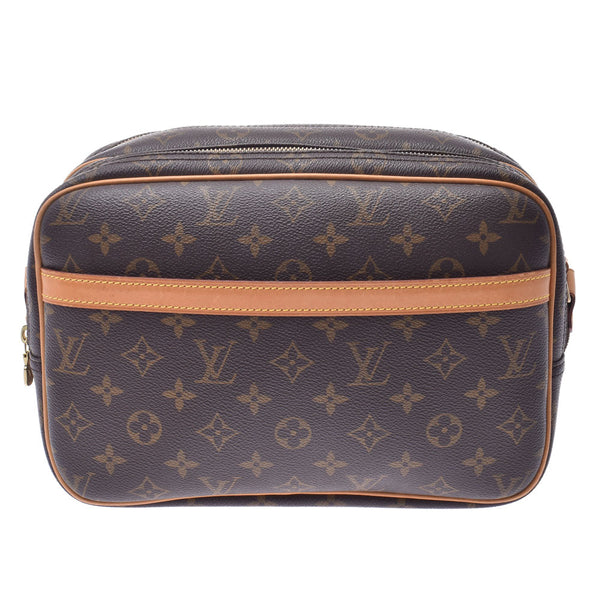 LOUIS VUITTON Louis Vuitton reporter S 14145 brown gold metal fittings unisex monogram canvas shoulder bag M45254 used