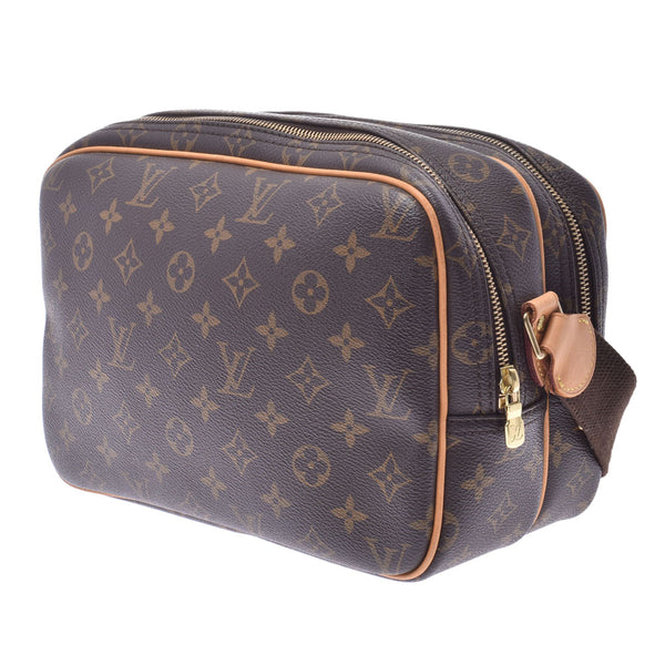 LOUIS VUITTON Louis Vuitton reporter S 14145 brown gold metal fittings unisex monogram canvas shoulder bag M45254 used